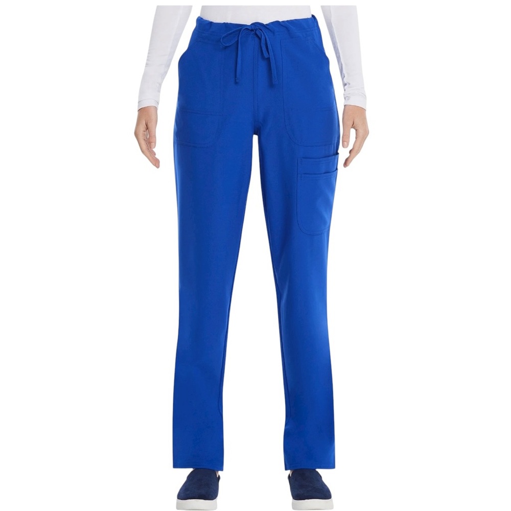 Scrubstar Womens Size 3XL Drawstring cargo Scrub Pants stretch Electric Blue NWT
